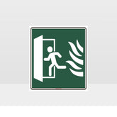 Custom Metal Sign,Fire Exit Green Sign (Square)